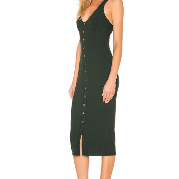 Sierra Midi Dress in Dark Green Privacy Please Size XS - Picture 5 of 6